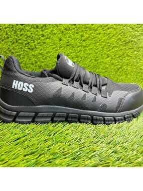 Hoss Sparks SD Mens Size 8 Black Slip-Resistant Composite Toe Safety Work Shoes
